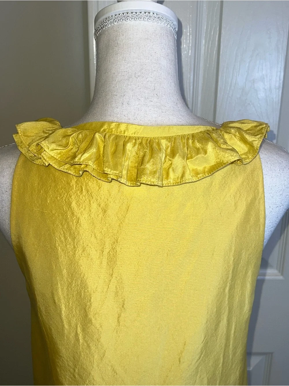 KATE SPADE Silk Sleeveless Top With Ruffle Collar